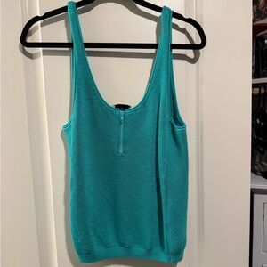 Chic Teal Knit Tank Top